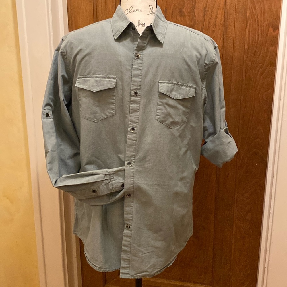 PD&C, paper, denim and cloth. Men’s cotton button down shirt